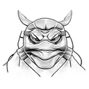 TMNT weapons and masks tattoo design idea