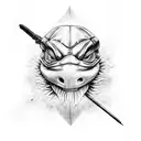 TMNT weapons and masks tattoo design idea
