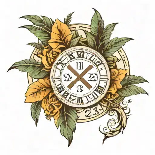 Roman numerals of November 1st 2023 with palm 23:4 on design  tattoo design idea