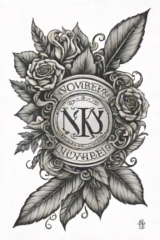 Roman numerals for november 1st 2023 with psalm 23:4  tattoo design idea