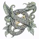 Roman numerals of November 1st 2023 wrapped around snake  tattoo design idea