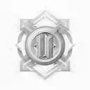 the two letters CG designed in some symmetric aesthetic way with some area to add a number for example 4 tattoo design idea