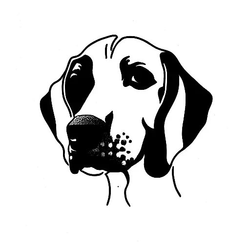Dog beagle tattoo design idea