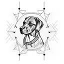 Dog beagle tattoo design idea