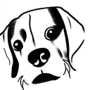 Dog beagle tattoo design idea