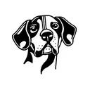 Dog beagle tattoo design idea