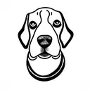 Dog beagle tattoo design idea