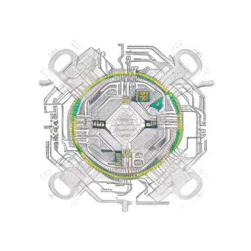 Circuit Board Wiring Diagram tattoo design idea