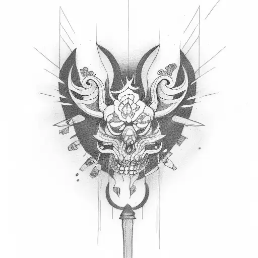 gamble addiction  pain  mental stress escape tattoo design idea