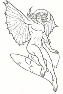 lucifer falling tattoo design idea