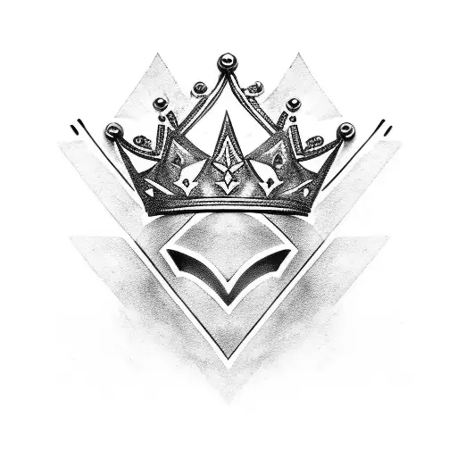 queens crown with Superman logo tattoo design idea
