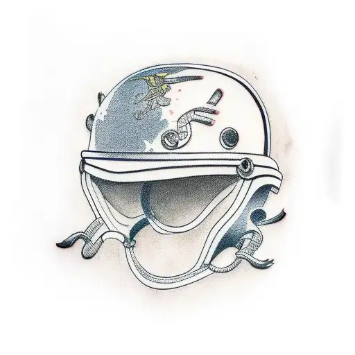 shogun helmet tattoo design idea