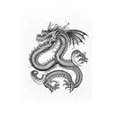 irish dragon tattoo design idea