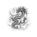 irish dragon tattoo design idea
