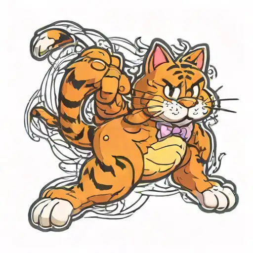 garfield tattoo design idea