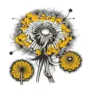 Dandelion tattoo design idea