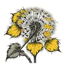 Dandelion tattoo design idea