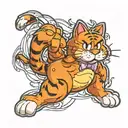 garfield tattoo design idea