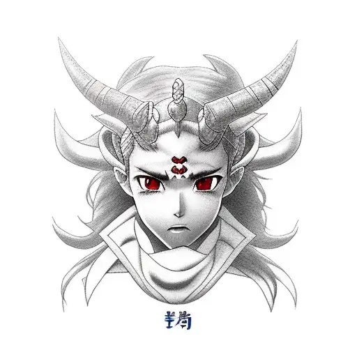 demon slayer nezuko tattoo design idea