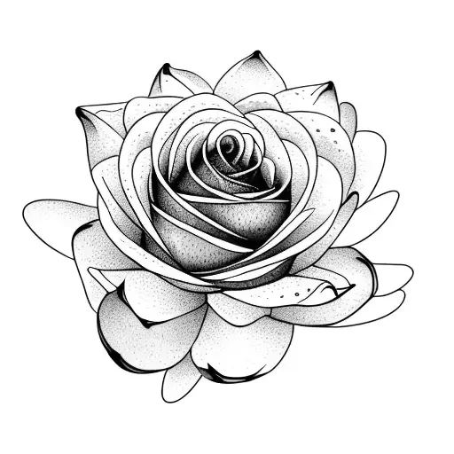  rose, hawthorne, and water lily into a single tattoo design tattoo design idea