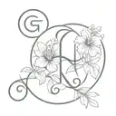 Chi Rho and alpha and omega hibiscus tattoo design idea