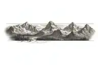 mountain tattoo design idea