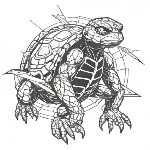 ninja turtles black and white tattoo  tattoo design idea