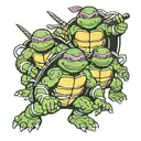 ninja turtles black and white tattoo  tattoo design idea