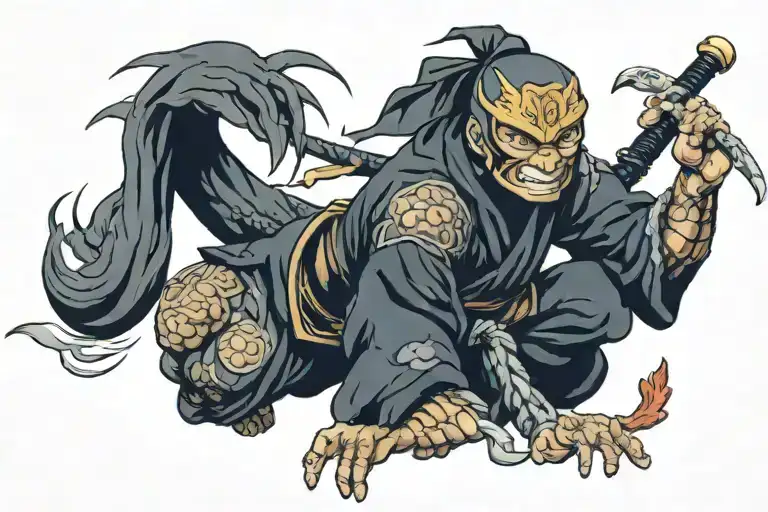 ninja tattoo design idea