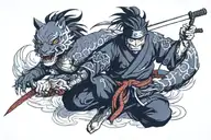 ninja tattoo design idea