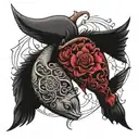 pain and endurance, heart broken but the pisces are complete, heald, arise again ,  tattoo design idea