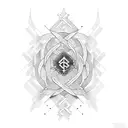 A minimalist tattoo of the initials FS intertwined to represent unity in a dotwork style tattoo design idea