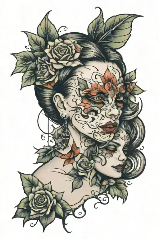 despite it all she lived past the pain tattoo design idea