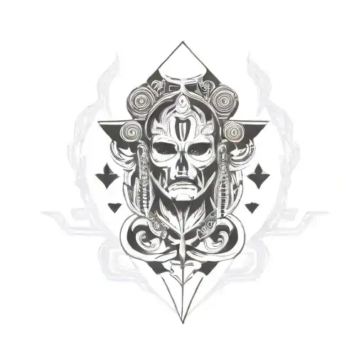 loner death tattoo design idea