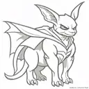 Cubone dressed as Batman tattoo design idea