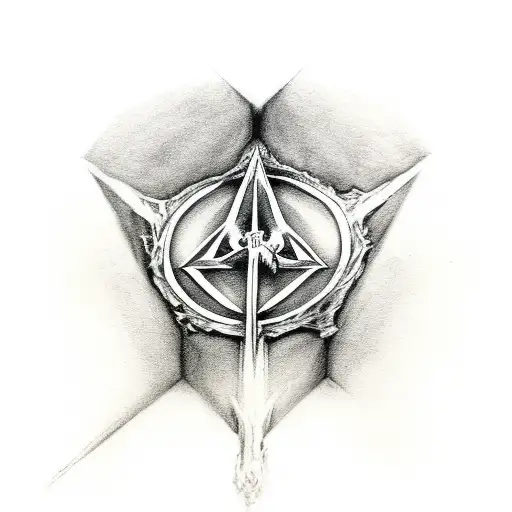 deathly hallows harry potter tattoo design idea