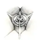 deathly hallows harry potter tattoo design idea