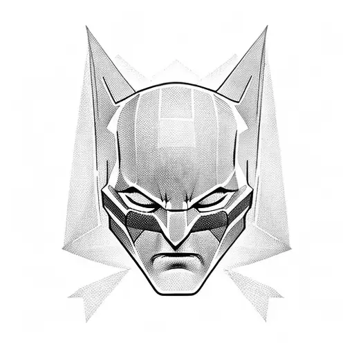 polygonal batman tattoo design idea