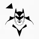 polygonal batman tattoo design idea