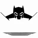 polygonal batman tattoo design idea