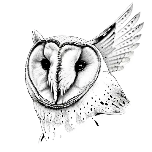 barn owl   tattoo design idea