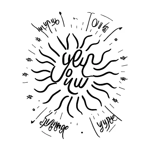 mamma and grandad hand writing and the saying 'you are my sunshine' tattoo design idea