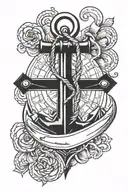 Navy anchor tattoo design idea