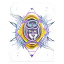 tarot witchy trailing tattoo design idea