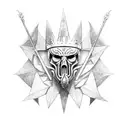 The leper king mask tattoo design idea