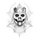 The leper king mask tattoo design idea