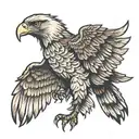 go with your gut using eagle flying tattoo design idea
