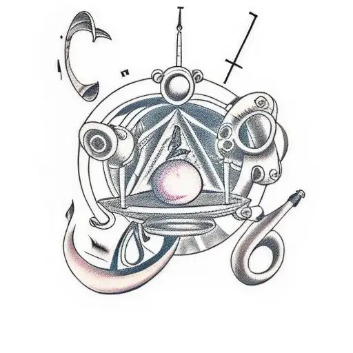 music, theater, space, math, medical, nature, and love tattoo design idea