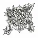 die with memories not dreams tattoo design idea