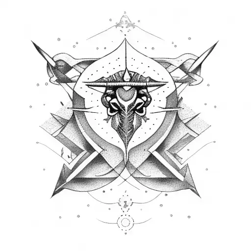 Libra zodiac sign tattoo design idea